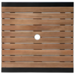 Horeca Bartafel Vierkant - Staal Acaciahout 60x60 cm - Afbeelding 2