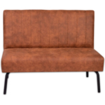 Horeca Eetbank - THEMIS - Cognac Microvezel - Afbeelding 2