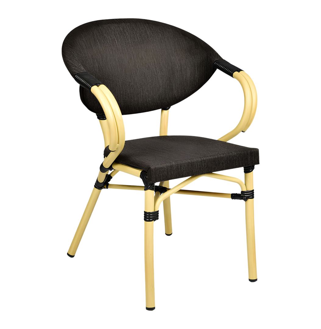 Horeca-Terrasstoel-Bergamo-Zwart