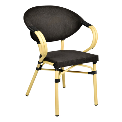 Horeca-Terrasstoel-Bergamo-Zwart