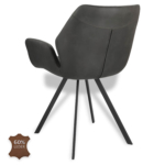 Horeca-Armstoel-Perla-Vintage-Leer-Kunstleer-Antraciet-Z-A