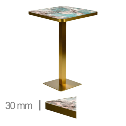Horeca-Statafel-Faux-Marmer-Green-60×60-Hoogte-111-Cm-B-339H-Gold-yk-1