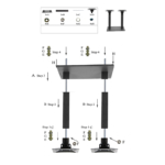 Horeca-Klaptafelonderstel-Aluminium-Staal-70x40-Hoogte-72-Cm-Zwart-Montaje