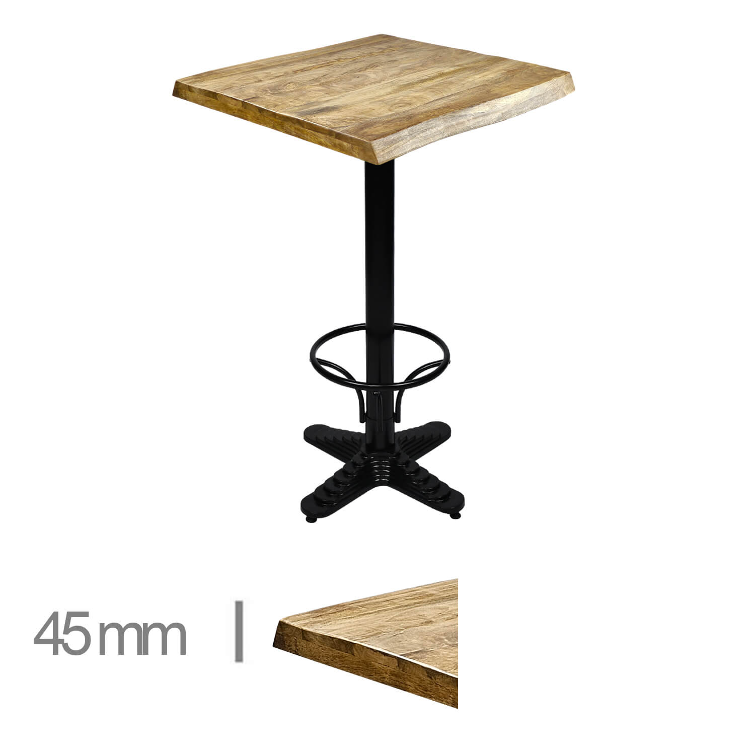 Horeca-Mangohout-Statafel-Mango-NE-70x70-Hoogte-109Cm-B-323-110-45 Horeca-Mangohout-Statafel-Mango-NE-70x70-Hoogte-109Cm-B-323-110-45