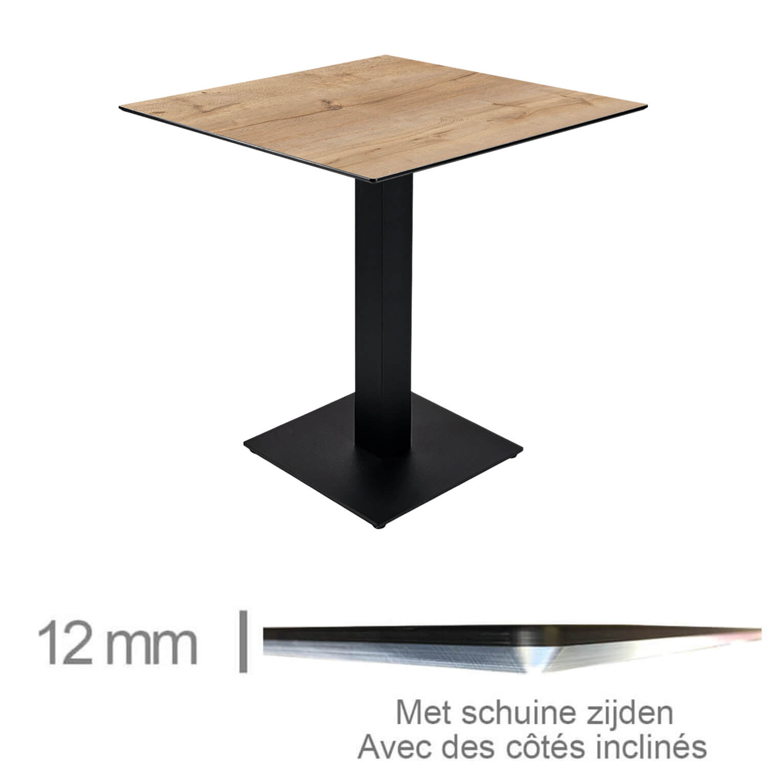 Horeca-Tafel-Compact-Canyon-Waterford-Oak-69x69-Cm-Met-Onderstel Horeca-Tafel-Compact-Canyon-Waterford-Oak-69x69-Cm-Met-Onderstel