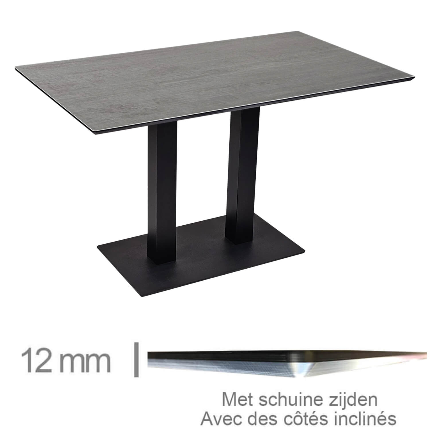 Horeca-Tafel-Compact-Rock-69x120-Cm-Met-Onderstel Horeca-Tafel-Compact-Rock-69x120-Cm-Met-Onderstel