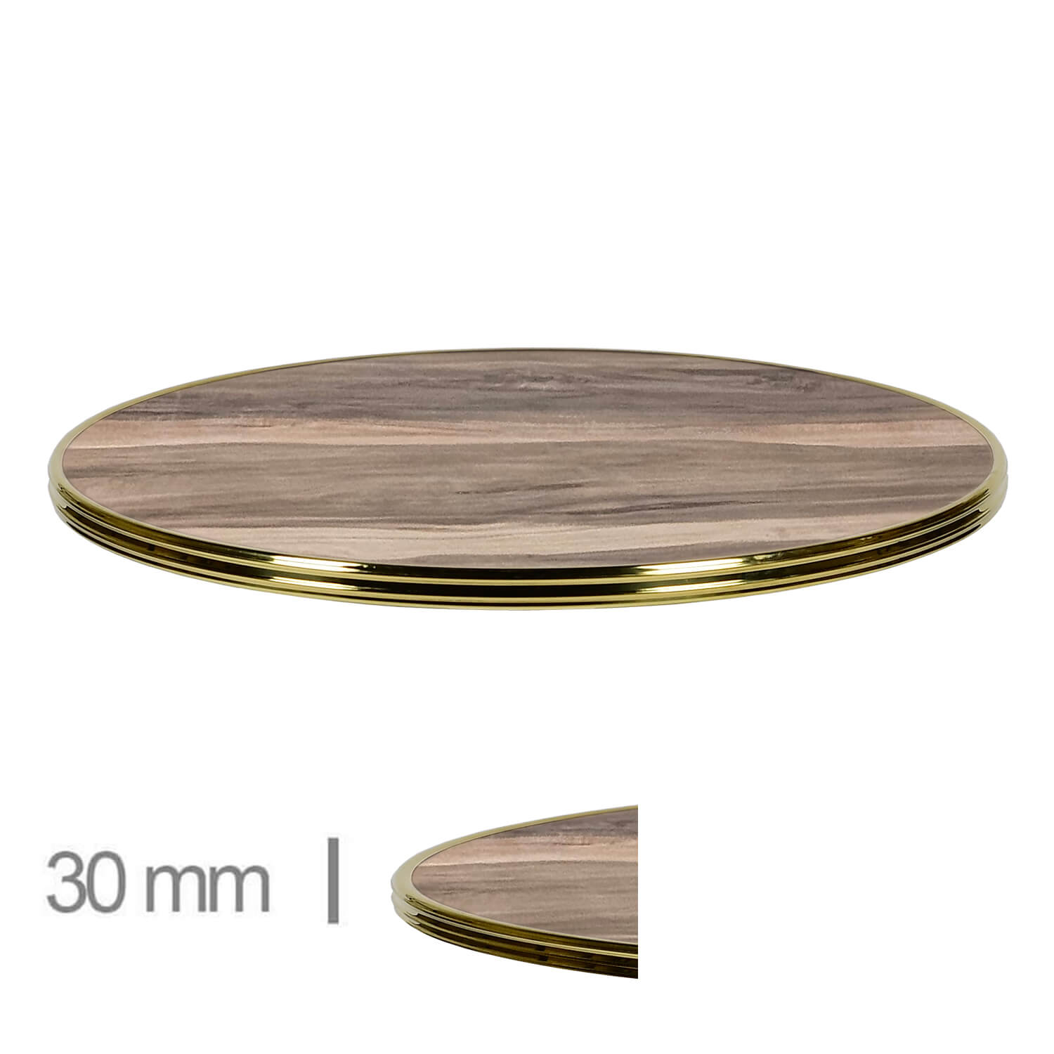 Horeca-Tafelblad-Rond-Met-Messing-Rand-Werzalit-Indian-Wood-3-Cm-Dik-222 Horeca-Tafelblad-Rond-Met-Messing-Rand-Werzalit-Indian-Wood-3-Cm-Dik-222