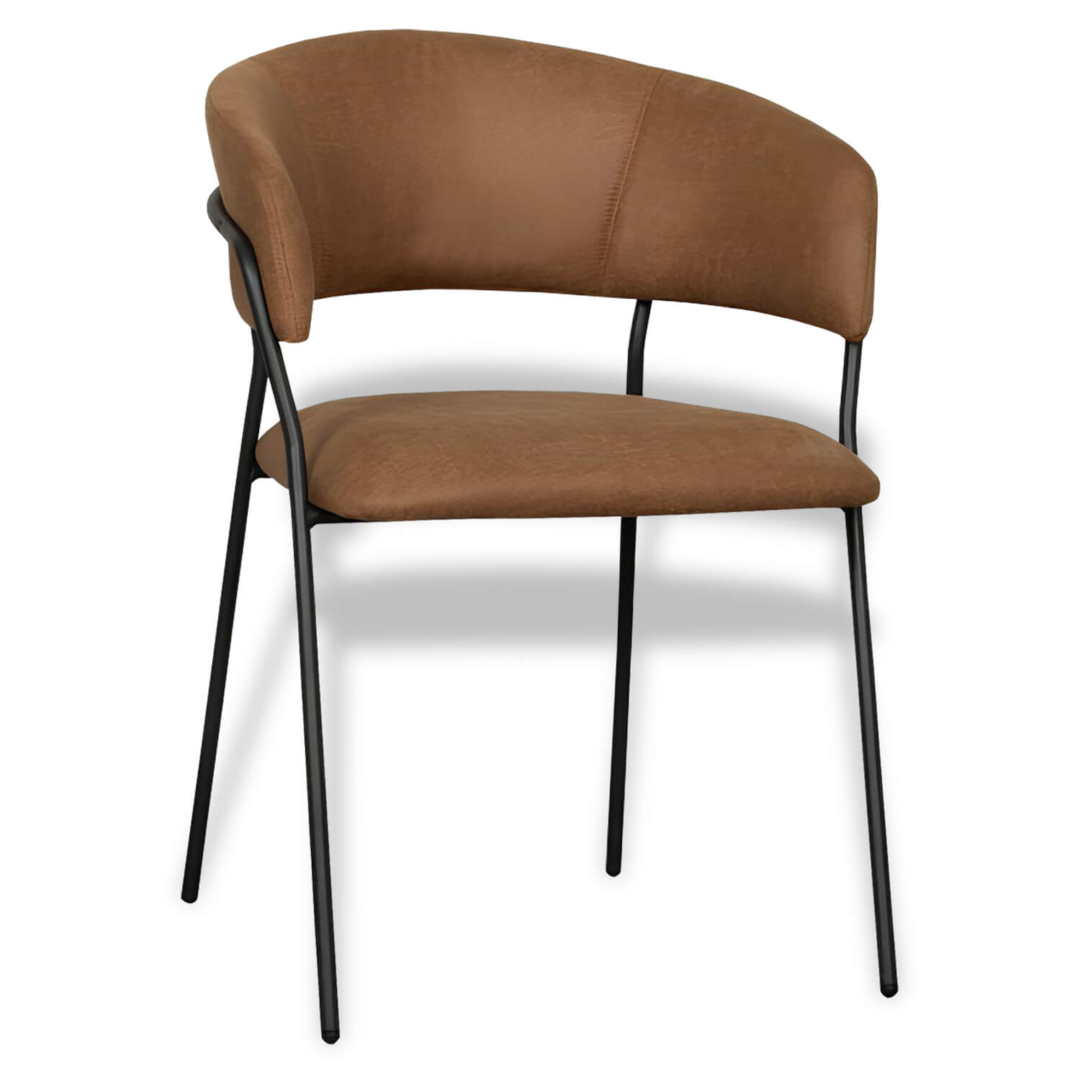 Horeca-Armstoel-Luuk-Vintage-Microvezel-Cognac