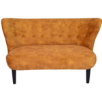 Horeca Lounge Zetel - VENUS BANK - Cognac Velvet/Fluweel - Afbeelding 2