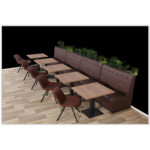 Horeca-Eetbank-Luna-120-cm-Kunstleer-Bruin-Model-2