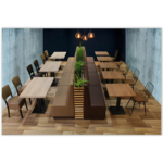 Horeca-Eetbank-Luna-120-cm-Kunstleer-Bruin-Model-6