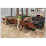 Horeca-Eetbank-Luna-120-cm-Kunstleer-Zwart-Model-7