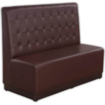 Horeca-Eetbank-Luna-140-cm-Kunstleer-Bruin