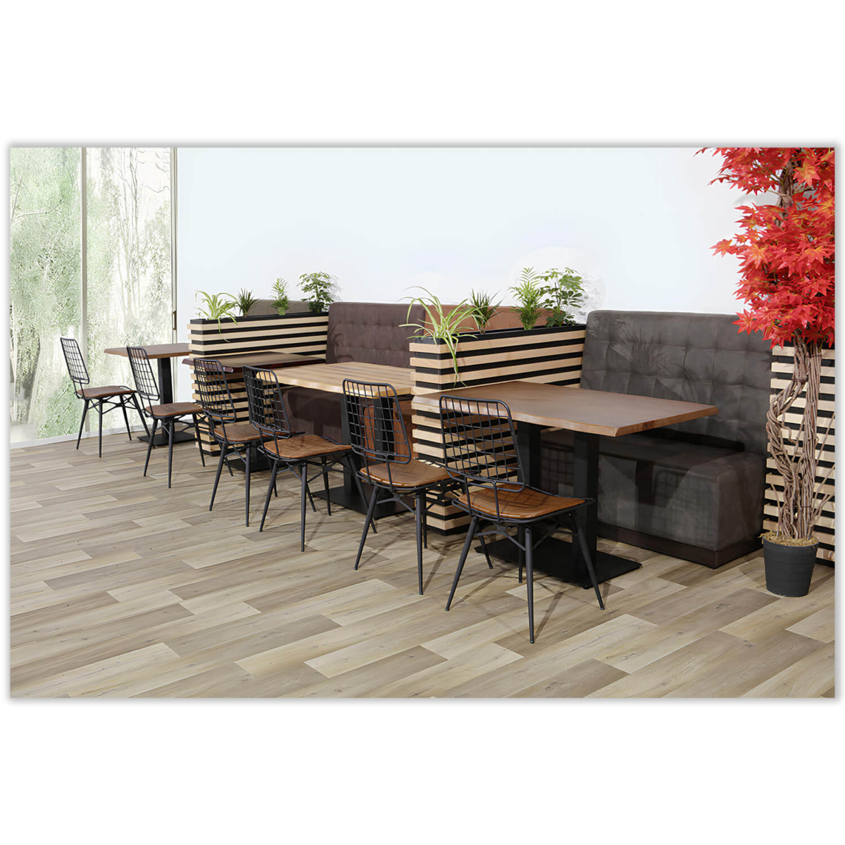 Horeca-Eetbank-Napoli-120-cm-Vintage-Microvezel-Bruin-Model-5