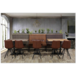 Horeca-Eetbank-Themis-Microvezel-Bruin-Model-1