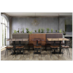 Horeca Eetbank - THEMIS - Bruin Microvezel - Afbeelding 7