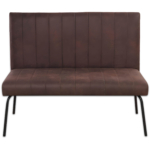 Horeca Eetbank - THEMIS - Bruin Microvezel - Afbeelding 2