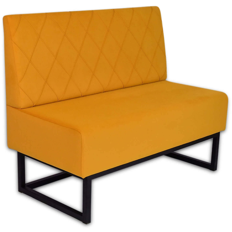 Horeca-Eetbank-Troje-Fluweel-Velvet-Oker