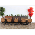 Horeca-Eetbank-Troje-Vintage-Microvezel-Bruin-Model-2