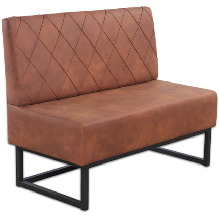 Horeca-Eetbank-Troje-Vintage-Microvezel-Cognac