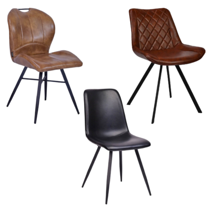 Hoofd-Categorie-Metaal-Kunstleer-Stoelen