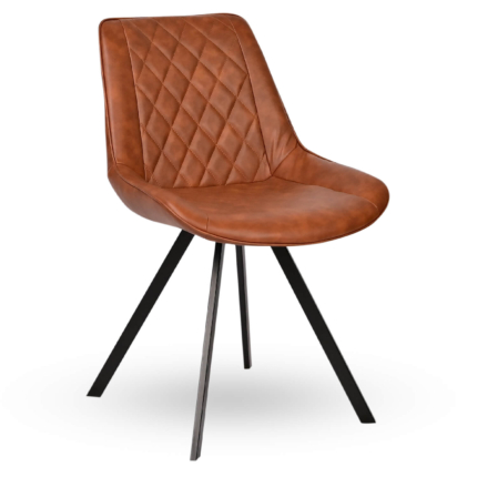 Horeca Stoel - TES DIAMOND - Mocca Vintage Kunstleer