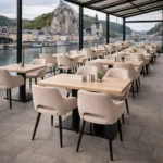 Horeca-Armstoel-FLORE-naturel-boucle-model-2