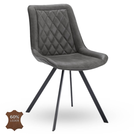 Horeca Stoel - JORIS - Graphite Vintage Kunstleer