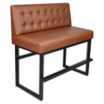 Horeca-Eetbank-ALASKA-Cognac-Kunstleer