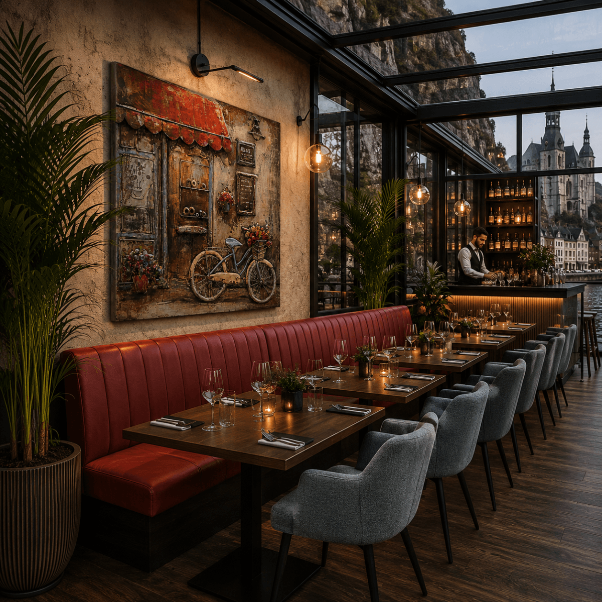 Horeca-Schilderij-3D-Metaal-417-100×100-cm