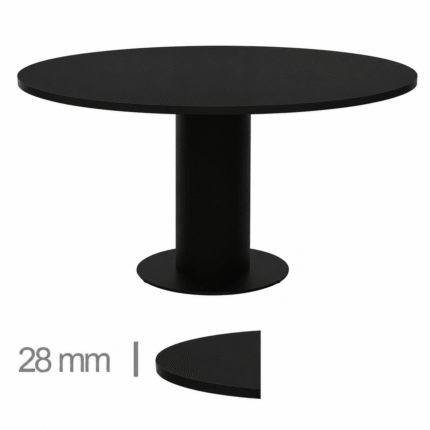 Table de Restaurant Ronde Avec Pied - MADRID NOIR - Ø170 cm