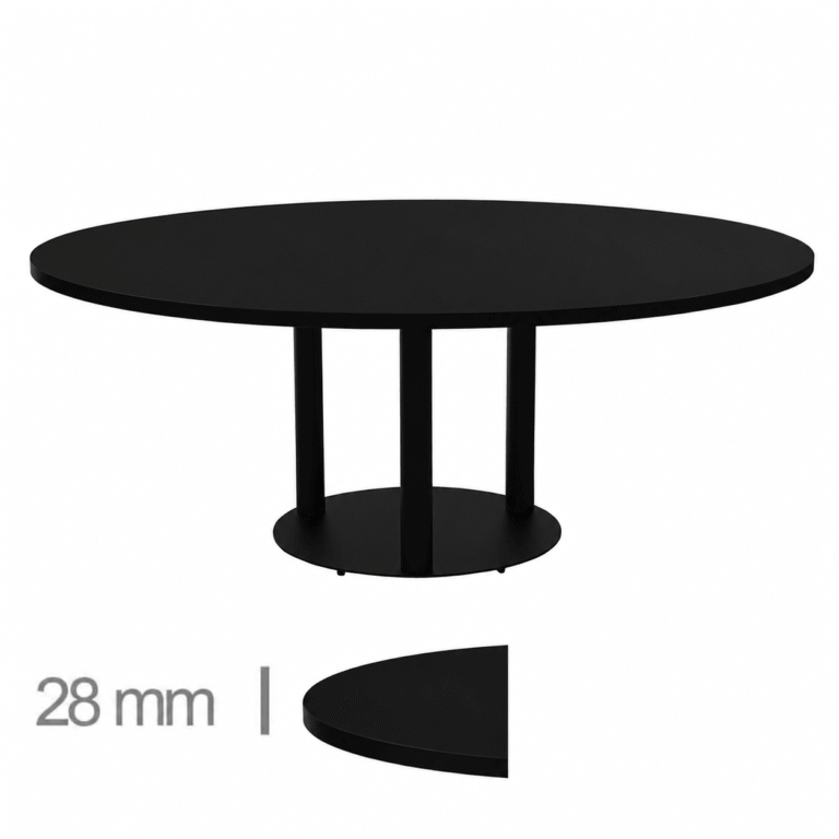 Horeca-Ronde-Tafel-Met-Onderstel-MADRID-Zwart-Ø170-cm